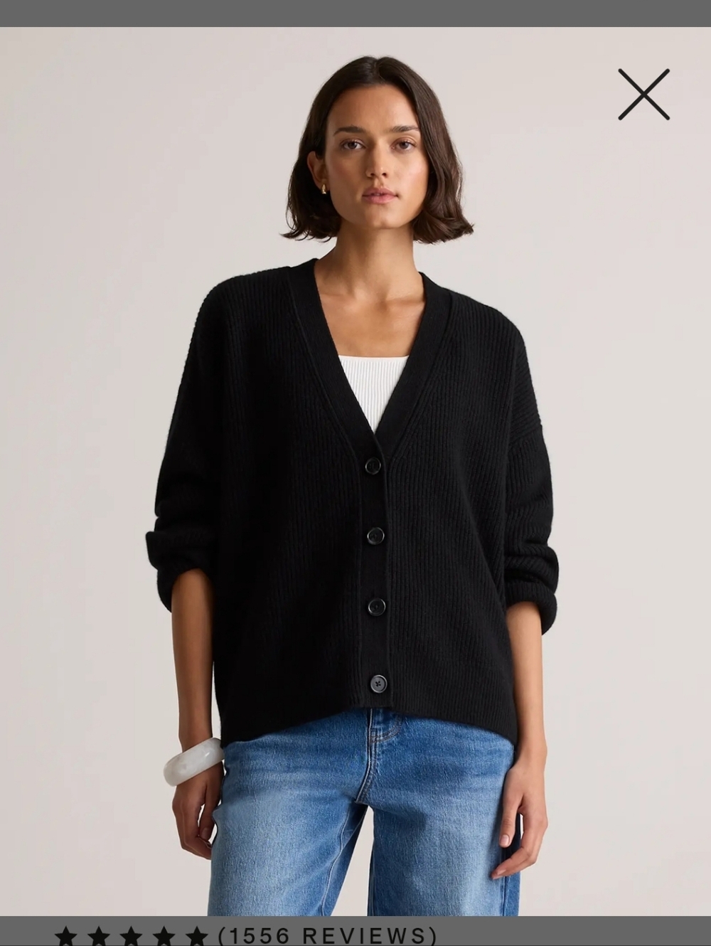 Quince WomenV-Neck Button Cardigan Cashamer